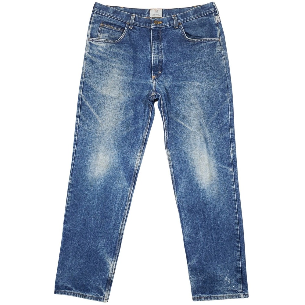 Tyndale Jeans Mens 38x34 Blue Flame Resistant FR Work Utility Denim NFPA 2112